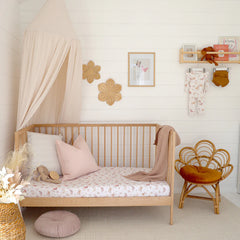 Snuggle Hunny Butterfly Organic Cotton Fitted Cot Sheet