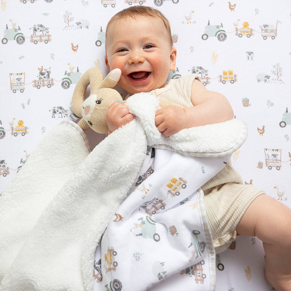 Port-a-Cot Sheet & Pillow Case Set- Tractor Ride