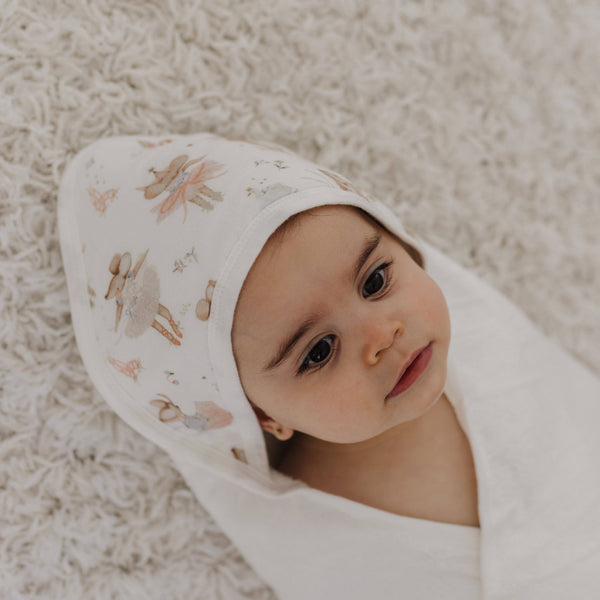 Ballerina Mouse Baby Hooded Bath Towel
