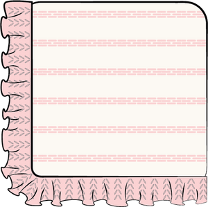 Raised Stripe Cotton Knit Frill Baby Blanket | Sweetpea