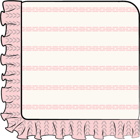 Raised Stripe Cotton Knit Frill Baby Blanket | Sweetpea