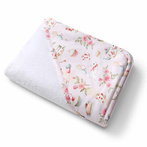 Snuggle Hunny Alice’s Tea Party Organic Hooded Baby Towel