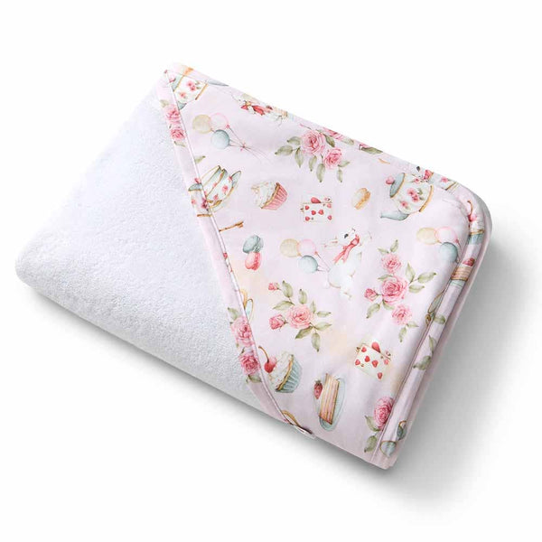 Snuggle Hunny Alice’s Tea Party Organic Hooded Baby Towel