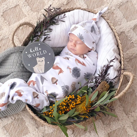 Hello World Newborn Forest Retreat Baby Gift Set