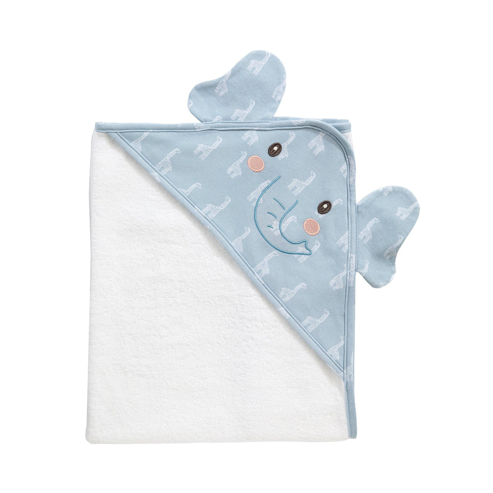 Hooded Baby Towel- Elephant - Wild Safari