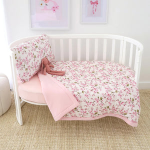 Cherry Blossom Organic Cotton Cot Comforter