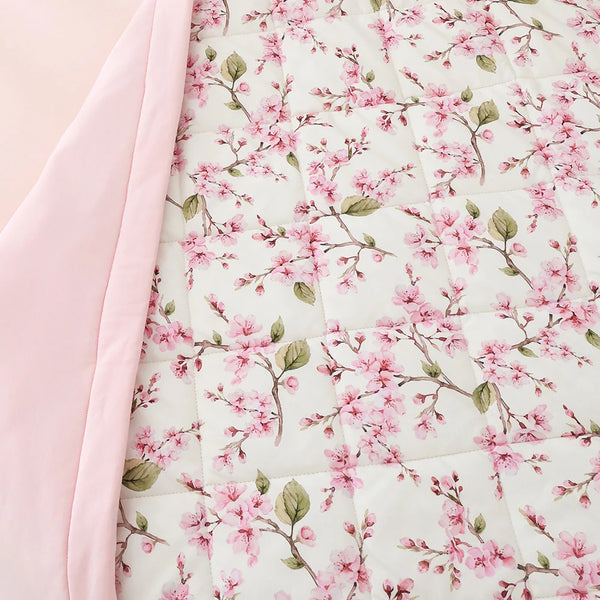 Cherry Blossom Organic Cotton Cot Comforter