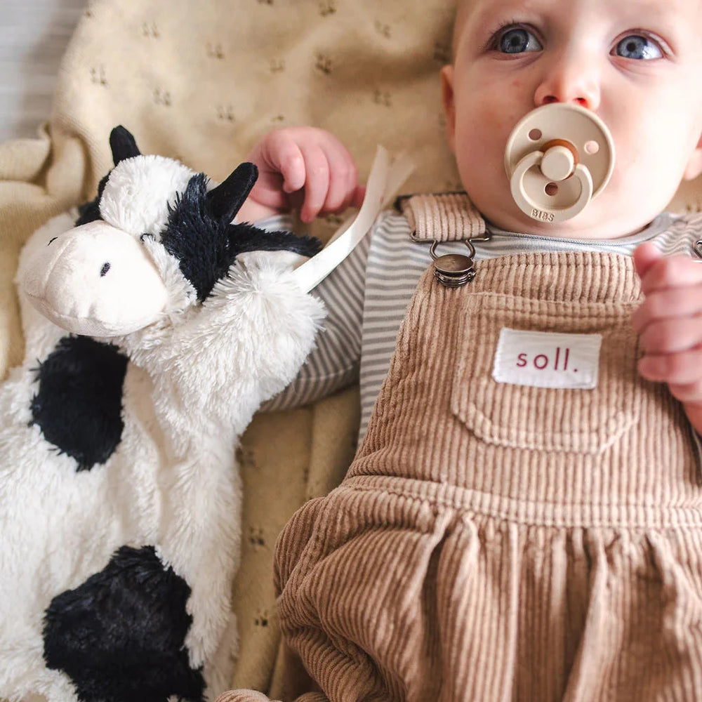 Clover The Black & White Cow Hoochy Coochie Baby Puppet Comforter