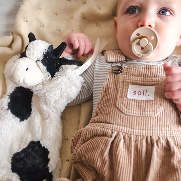 Clover The Black & White Cow Hoochy Coochie Baby Puppet Comforter