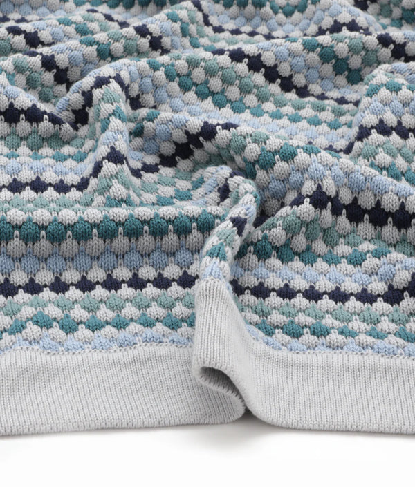 Confetti Stripe Premium Cotton Baby Blanket - Pink, Carnival & Blue