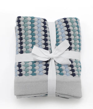 Confetti Stripe Premium Cotton Baby Blanket - Pink, Carnival & Blue