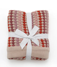 Confetti Stripe Premium Cotton Baby Blanket - Pink, Carnival & Blue