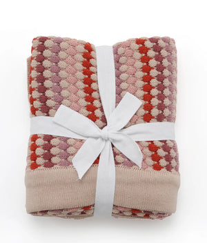Confetti Stripe Premium Cotton Baby Blanket - Pink, Carnival & Blue