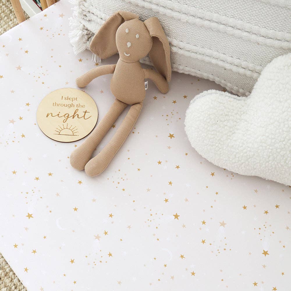 Snuggle Hunny Stardust Organic Cotton Twinkle Stars Fitted Cot Sheet