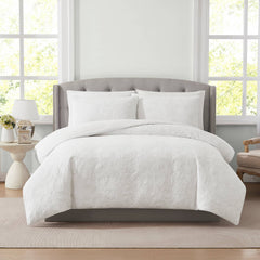 Laura Ashley Trailing Laurissa Off White Embroidered Quilt Cover Set