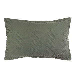 Herringbone Embossed Coverlet Set - Moss Bed Cover