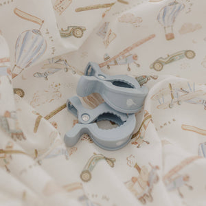 Vintage Transport Muslin Baby Wrap & Pram Clip Set
