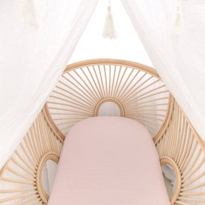 Organic Muslin 2pk Bassinet Fitted Sheet Set -Botanical