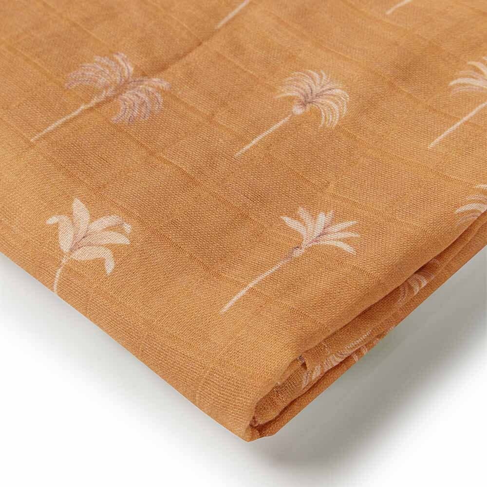Snuggle Hunny Bronze Palm Organic Muslin Baby Wrap