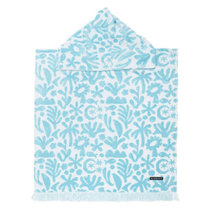 HiLo Kids Poncho Holiday Hooded Beach Towel- Sky