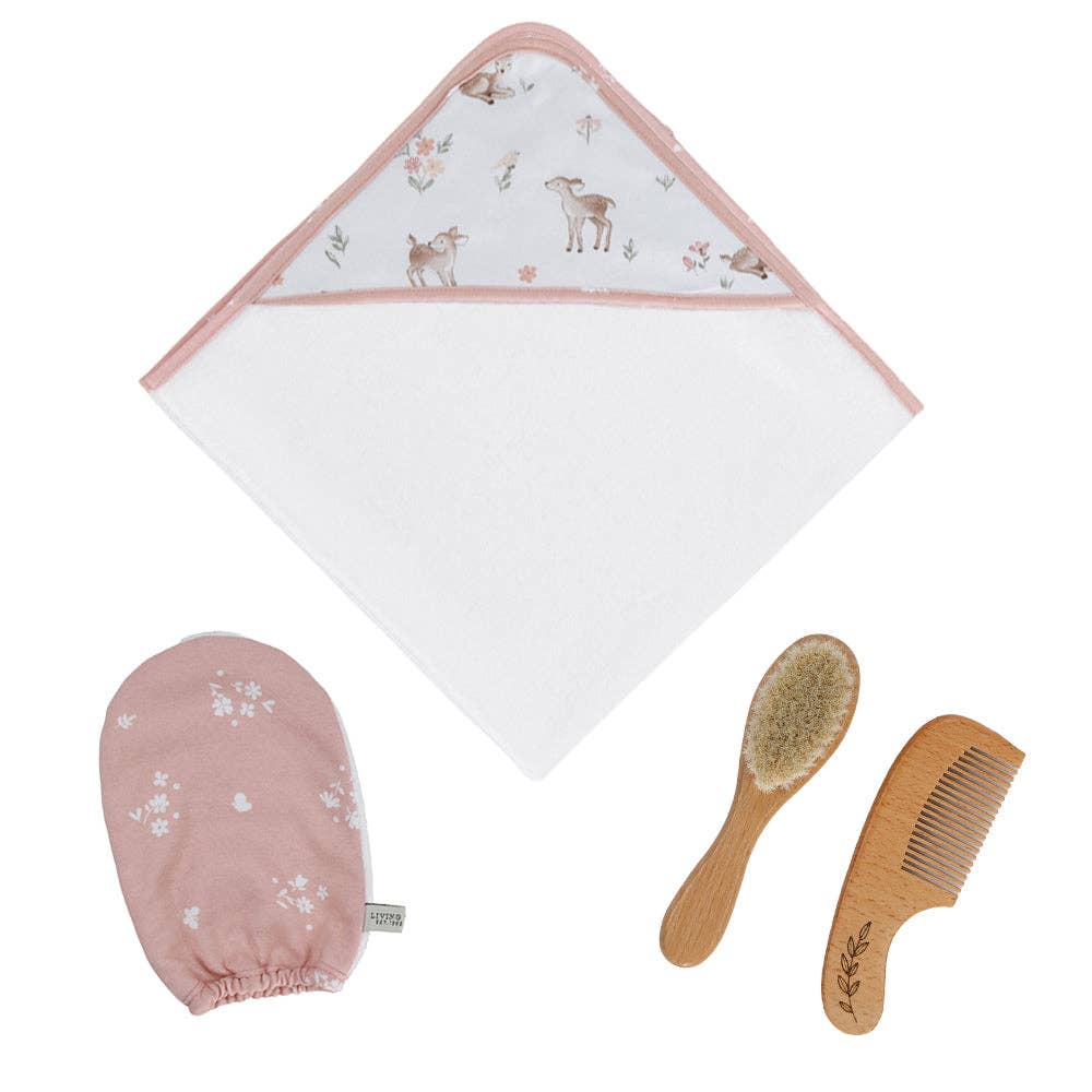 4pc Baby Bath Gift Set - Living Textiles Fawn Fables