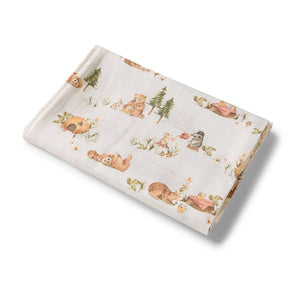 Snuggle Hunny Bears Organic Newborn Baby Muslin Wrap