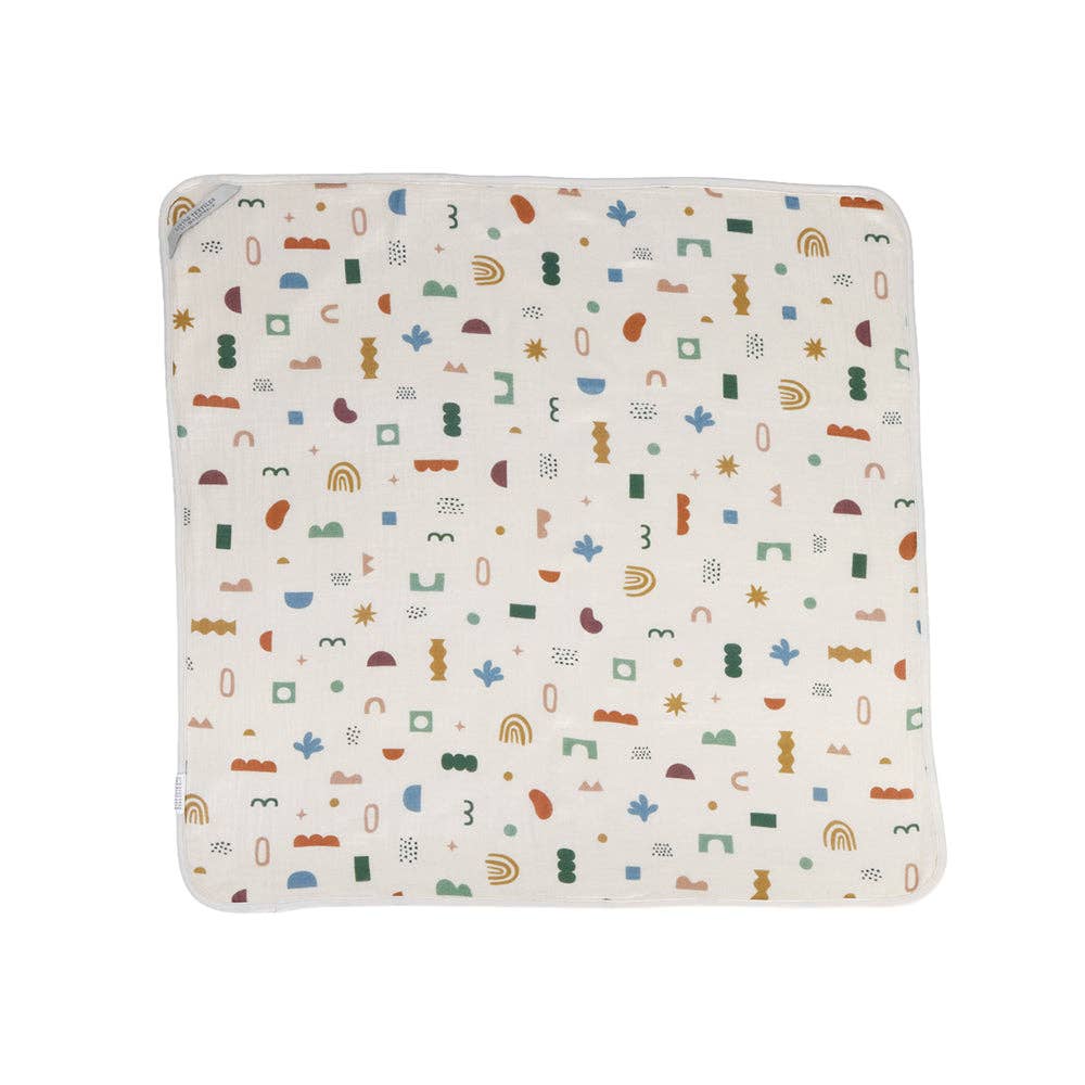 5 Layer Muslin Baby Pram Blanket - Geo Mod