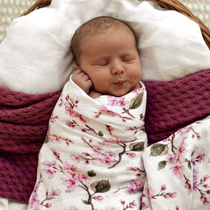 Snuggle Hunny Cherry Blossom Organic Cotton Muslin Baby Wrap