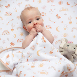 2 Pack Organic Cot Fitted Sheet - Bohemian Bliss