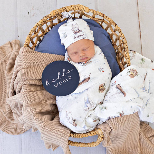 Set Sail Organic Cotton Muslin Snuggle Hunny Baby Wrap