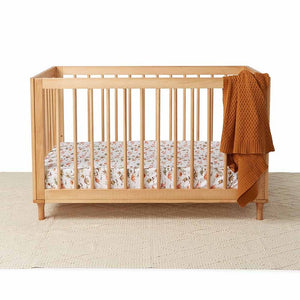 Bronze Diamond Knit Organic Cotton Baby Blanket