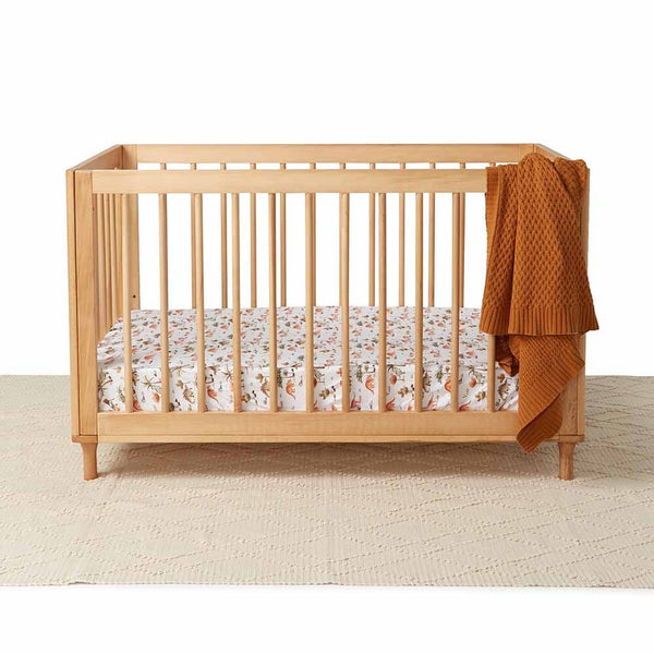 Bronze Diamond Knit Organic Cotton Baby Blanket