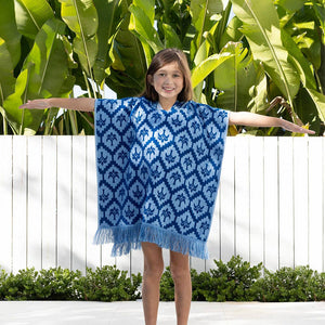 Cocos Kids Poncho - Cobolt Blue Children's Hooded Beach Towel