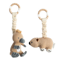 2pk Stroller / Pram Baby Toys - Platypus & Wombat