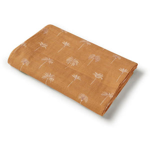 Snuggle Hunny Bronze Palm Organic Muslin Baby Wrap
