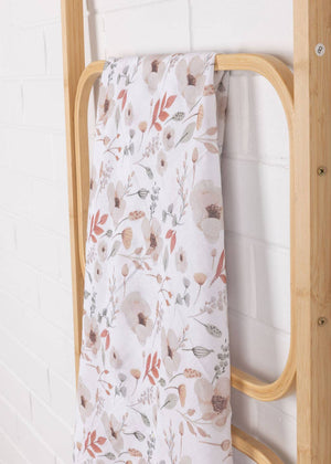 Boho Floral Muslin Baby Wrap / Swaddle