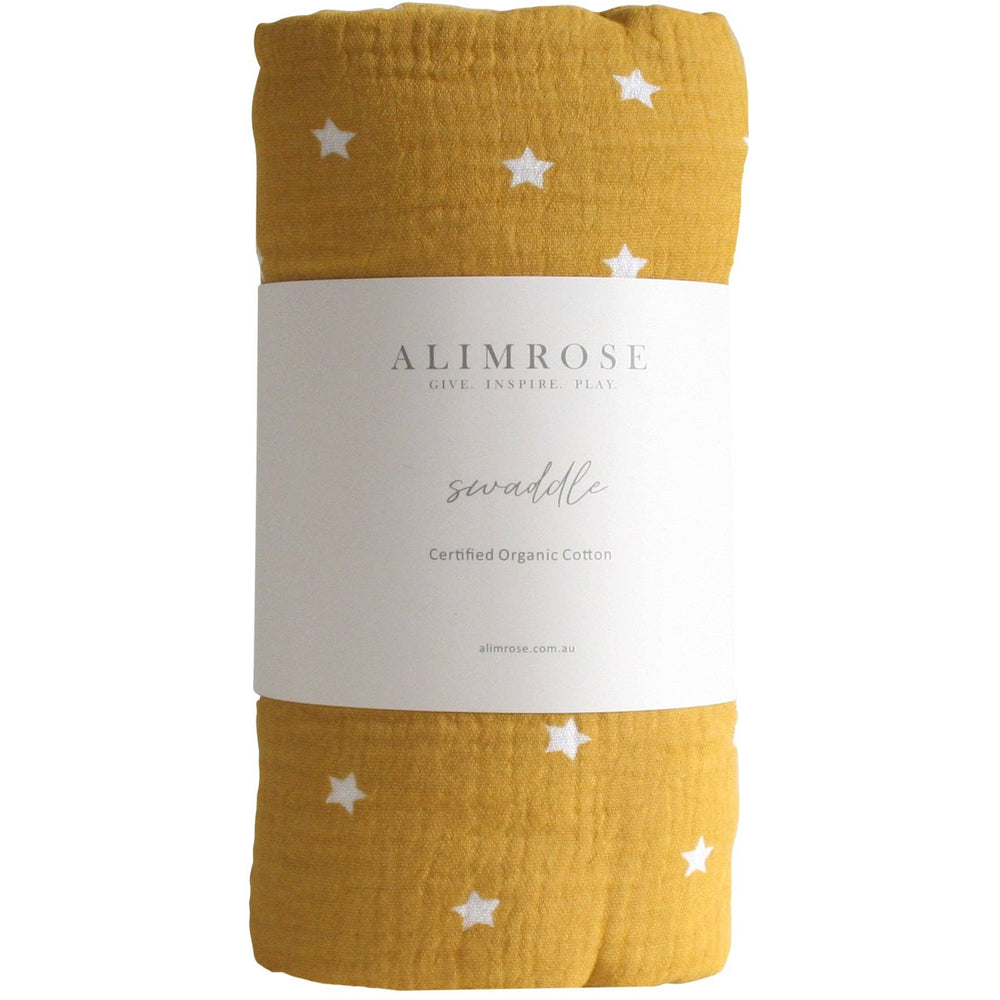 Muslin Swaddle Starry Night Baby Wrap - Butterscotch