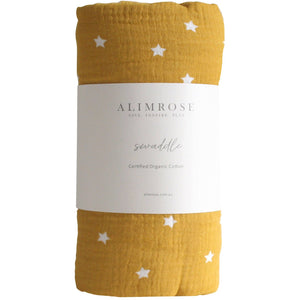 Muslin Swaddle Starry Night Baby Wrap - Butterscotch