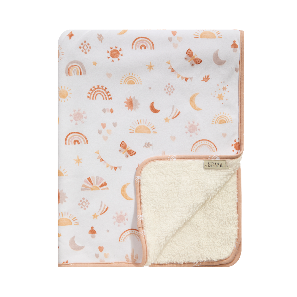 Jersey Sherpa Baby Blanket - Bohemian Bliss