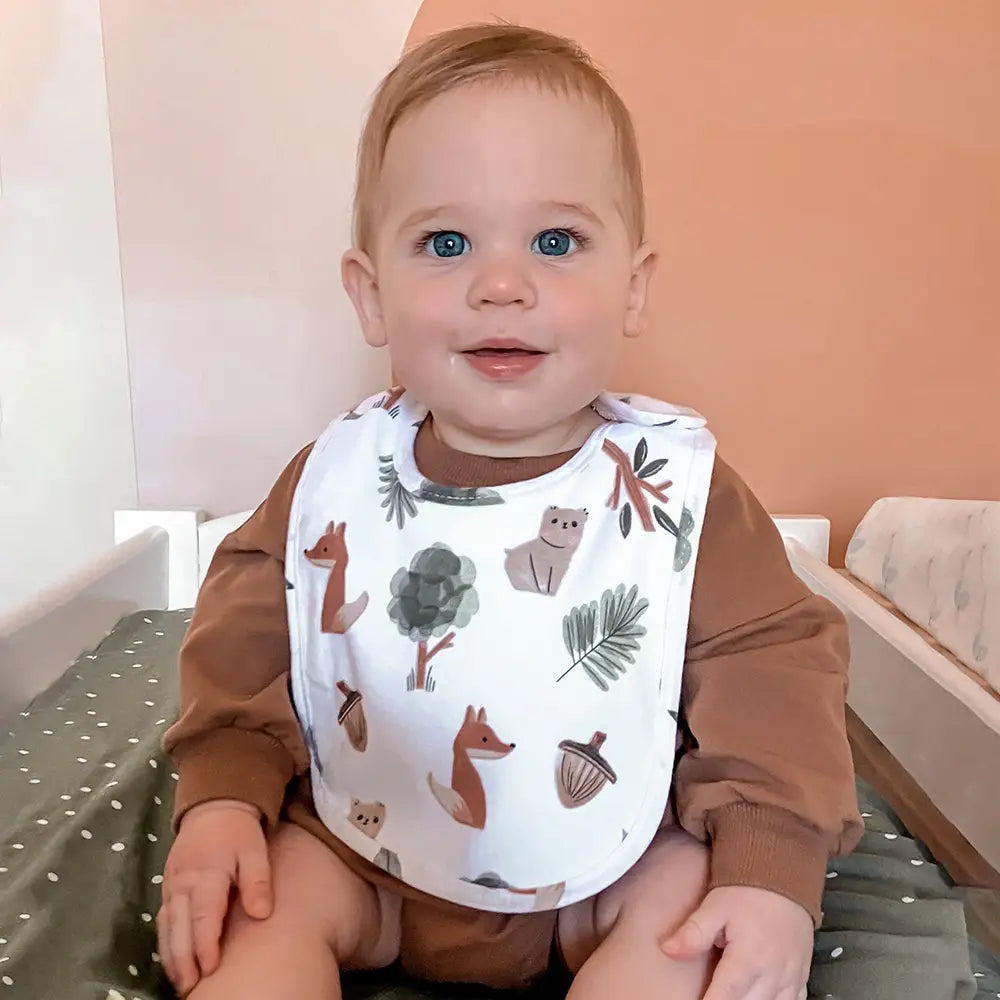 Forest Retreat 2 piece Baby Bib Set