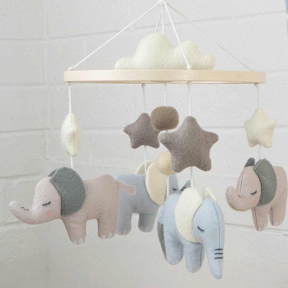 Musical Mobile - Elephant Playtime Baby Nursery Cot Decor