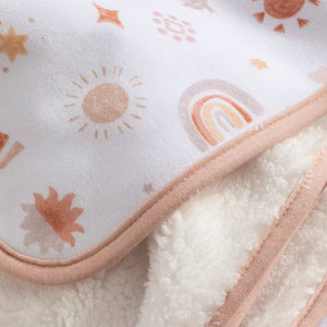 Jersey Sherpa Baby Blanket - Bohemian Bliss