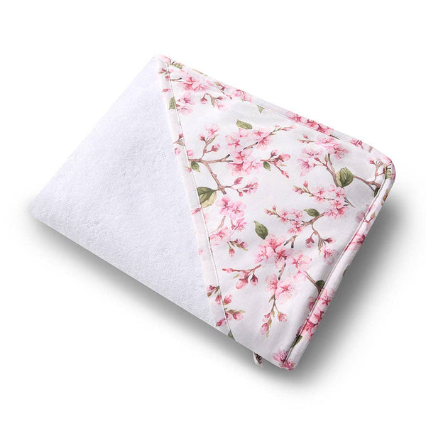 Snuggle Hunny Cherry Blossom Organic Hooded Baby Towel