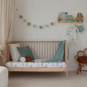 Snuggle Hunny Sage Diamond Knit Organic Baby Blanket