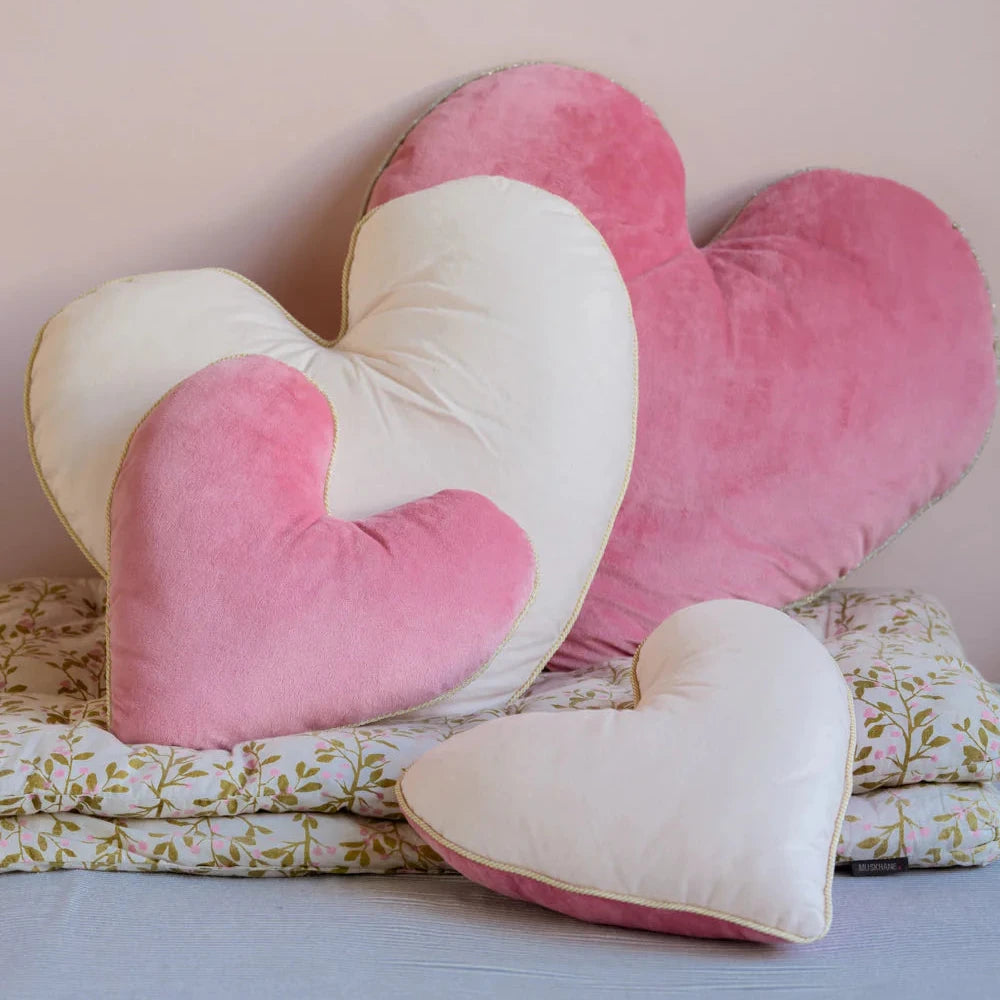 Follow Your Heart Velvet Reversible Bedroom Decorator Cushion