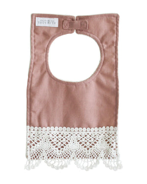 Alimrose Erin Rose Baby Bib with pretty Lace Trim