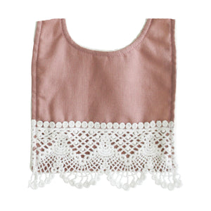 Alimrose Erin Rose Baby Bib with pretty Lace Trim