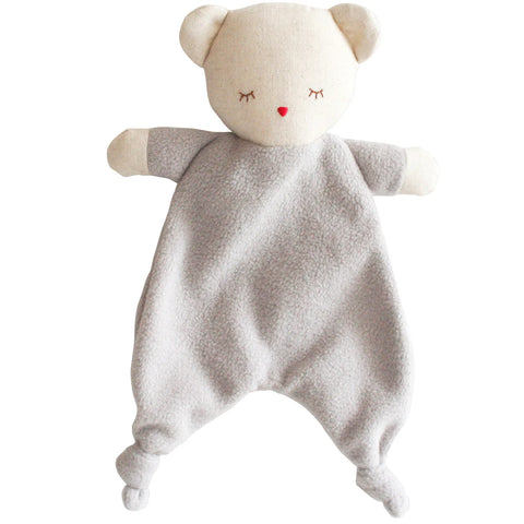 Grey Soft Baby Bear Newborn Comforter Soother