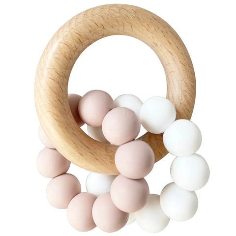 Beechwood Double Teether Ring Petal & White