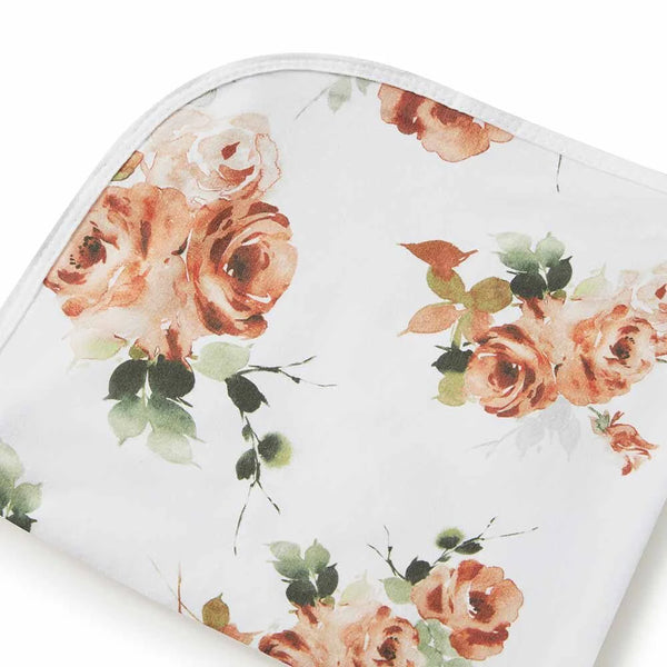 Newborn Rosebud Organic Wrap & Topknot Baby Gift Set